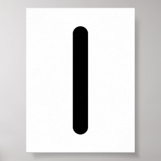 Affiche Rune nordique Isa (Glace, Immobilité, Introspectio