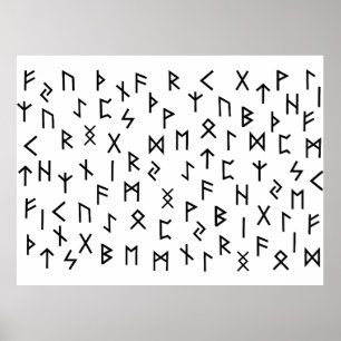 Affiche Runes Futhark anciens