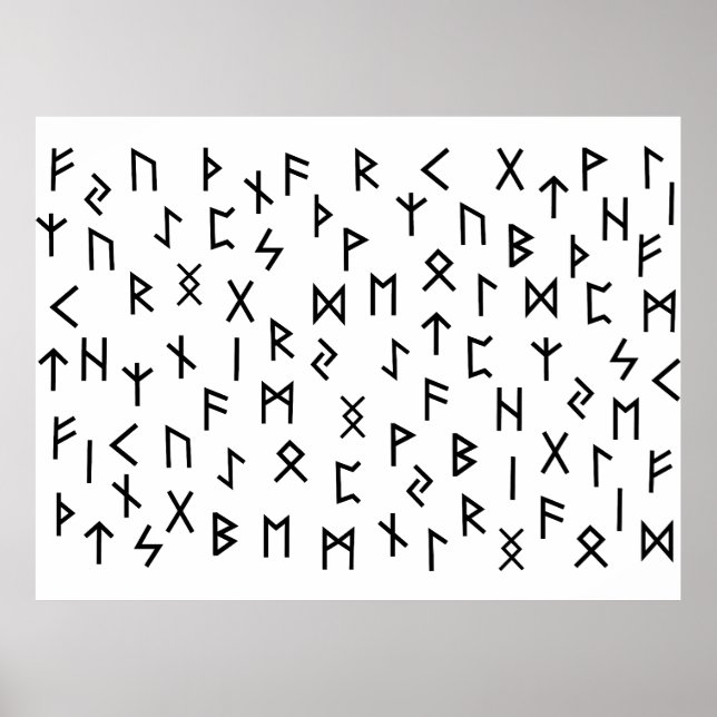 Affiche Runes Futhark anciens (Devant)