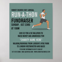 Runner, Charity Run-Walk-a-Thon Event Publicité