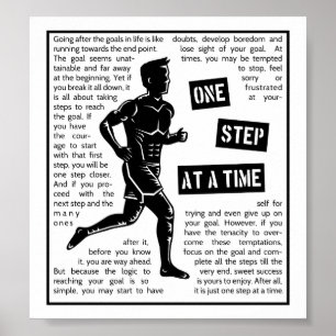 Affiche Running After Goals Motivational Wall Decor