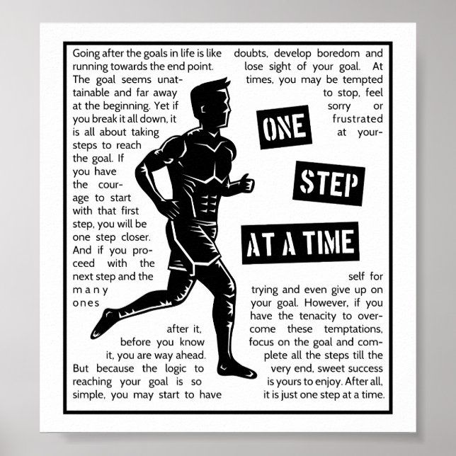 Affiche Running After Goals Motivational Wall Decor (Devant)