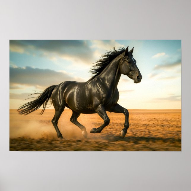 Affiche Running Black Stallion (Devant)
