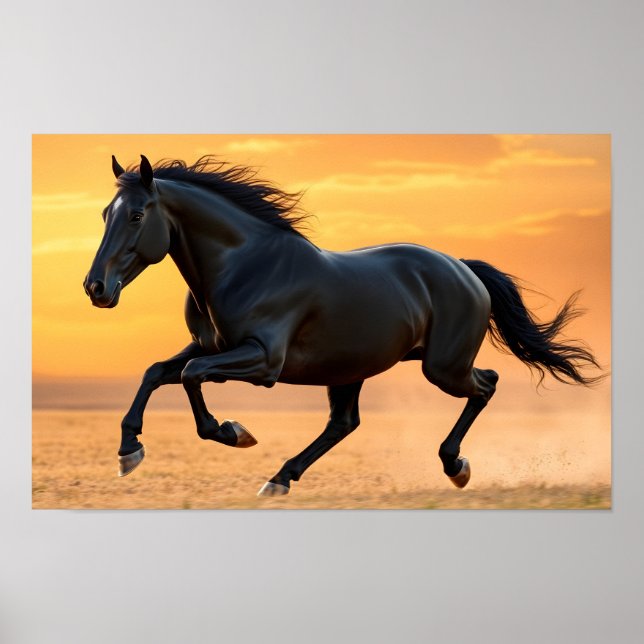 Affiche Running Black Stallion (Devant)
