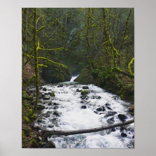 Affiche Running de Bridal Veil Falls, Oregon (Devant)