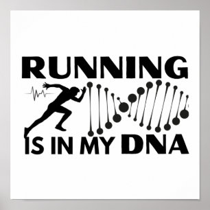Affiche Running Est Dans Mon ADN