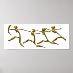 Affiche Running Femmes or