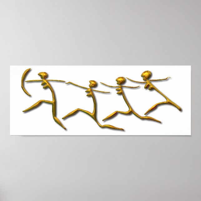 Affiche Running Femmes or (Devant)