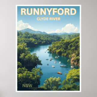 Affiche Runnyford, rivière Clyde, NSW