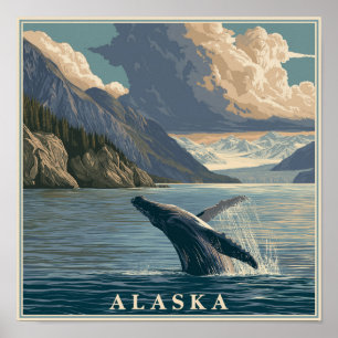 Affiche Rupture de baleine en Alaska