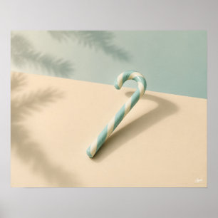 Affiche Rupture de ligne en canne de bonbon