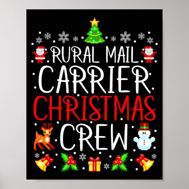 Affiche Rural Mail Carrier Christmas Crew Matching Xmas Ma (Devant)