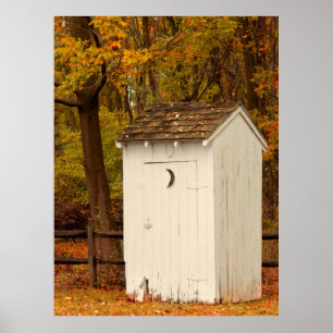 Affiche Rural - Outhouse - When nature calls
