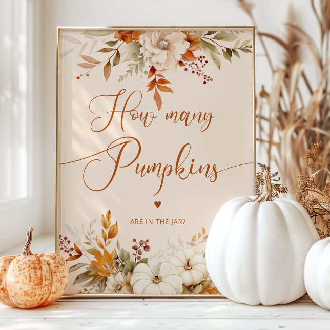 Affiche Russe automne devine combien de baby showers citro (Créateur téléchargé)