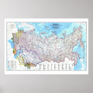 Affiche " Russia : 1993 Newly independent Nations MAP.