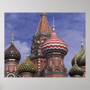 Affiche Russia, Moscow, Red Square. famous onions of St.