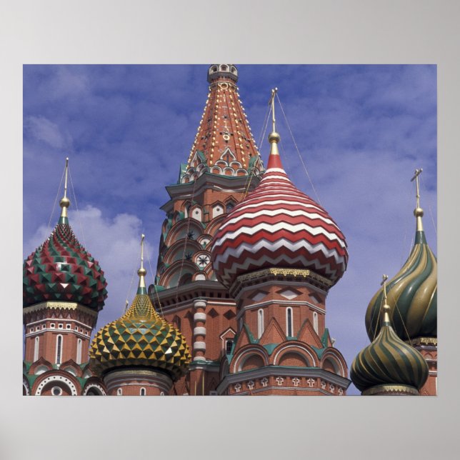 Affiche Russia, Moscow, Red Square. famous onions of St. (Devant)