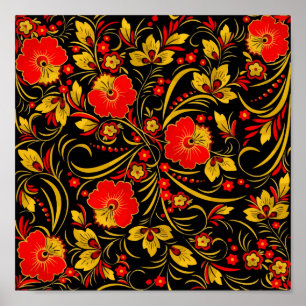 Affiche Russian khokhloma