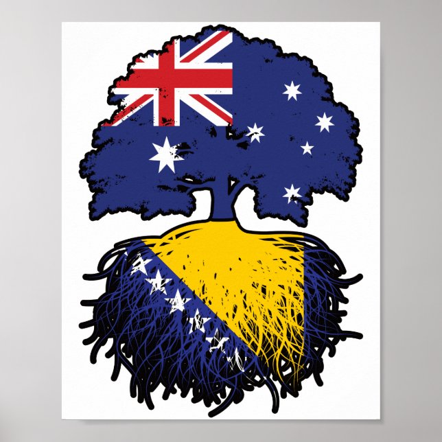 Affiche Russie bosniaque australienne Australie arbre (Devant)