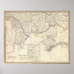 Affiche Russie en Europe Partie VIII avec la carte index