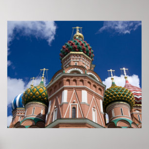 Affiche Russie, Moscou, place Rouge. St. Basil's 2