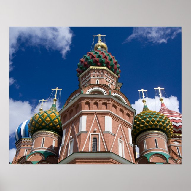 Affiche Russie, Moscou, place Rouge. St. Basil's 2 (Devant)