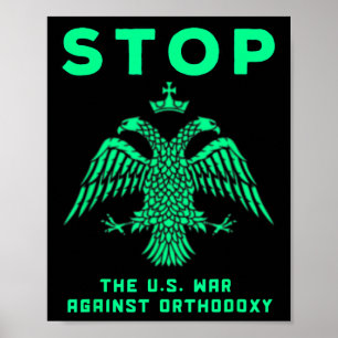 Affiche Russie orientale orthodoxe chrétienne anti-guerre 