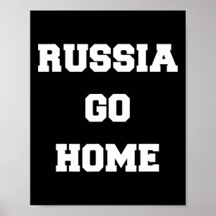 Affiche Russie rentre chez toi Je suis avec l'Ukraine Amou
