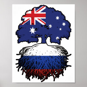 Affiche Russie Russie Australie Australie racine arbre