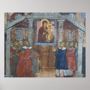 Affiche Russie, Yaroslavl, fresque dans la cathédrale St.