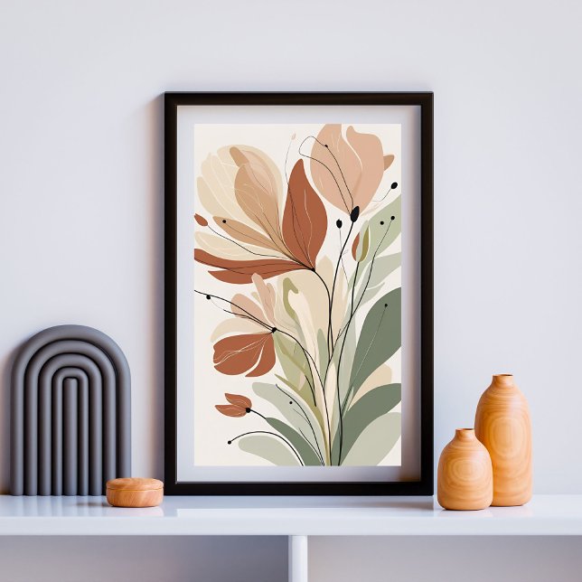 Affiche Rust Bloom Serenity IV – Botanique Contemporaine  (Créateur téléchargé)