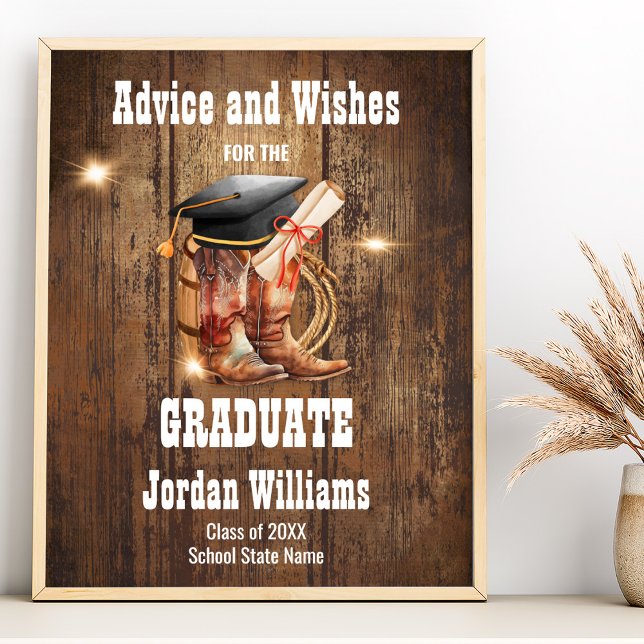 Affiche Rustic Advice for the Graduate  (Créateur téléchargé)