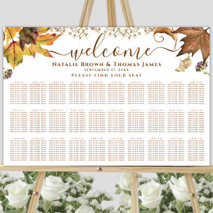Affiche Rustic Autumn Mariage 30 Table Seating