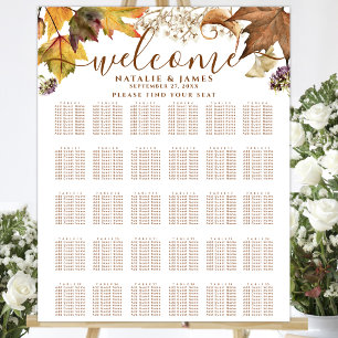 Affiche Rustic Autumn Mariage 30 Table Seating