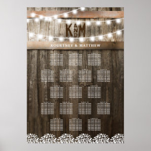 Affiche Rustic Babys Respiration Mariage 17 Table Seating 