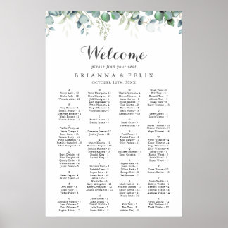 Affiche Rustic Botanical Eucalyptus Greenery Wedding