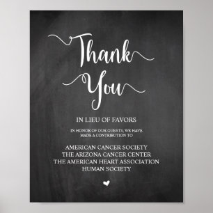 Affiche Rustic Chalkboard, Don Mariage, Contribution