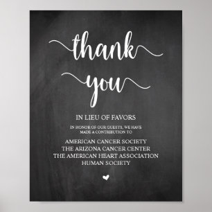 Affiche Rustic Chalkboard, Don Mariage, Contribution