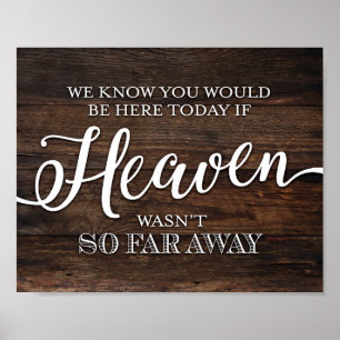 Affiche Rustic Chic SI HEAVEN N'ÉTAIT PAS JUSQU'À PRÉSENT