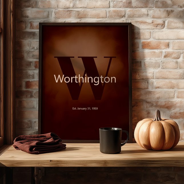 Affiche Rustic Custom Family Last Name Cowboy Decor (Créateur téléchargé)