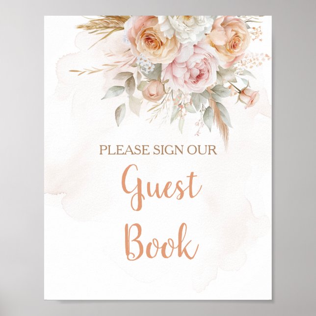 Affiche Rustic Floral n'est pas elle Onederful livre d'inv (Devant)
