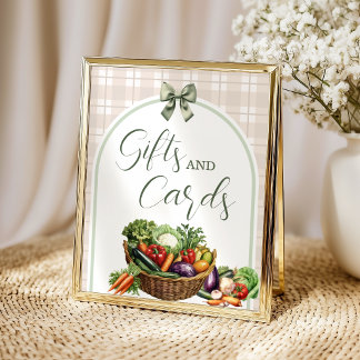 Affiche Rustic Green Gifts and Cards Sign Locally Grown