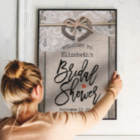 Rustic Horseshoe Burlap Lace Fête des mariées Bien