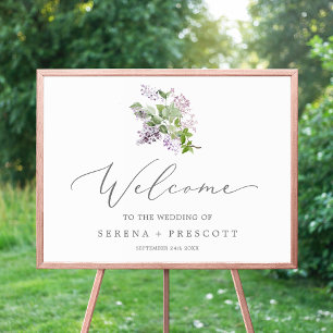 Affiche Rustic Lilac Mariage Bienvenue