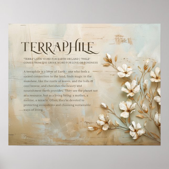 Affiche Rustic Nature Earth Wall Art, Terraphile 20"x16" (Devant)