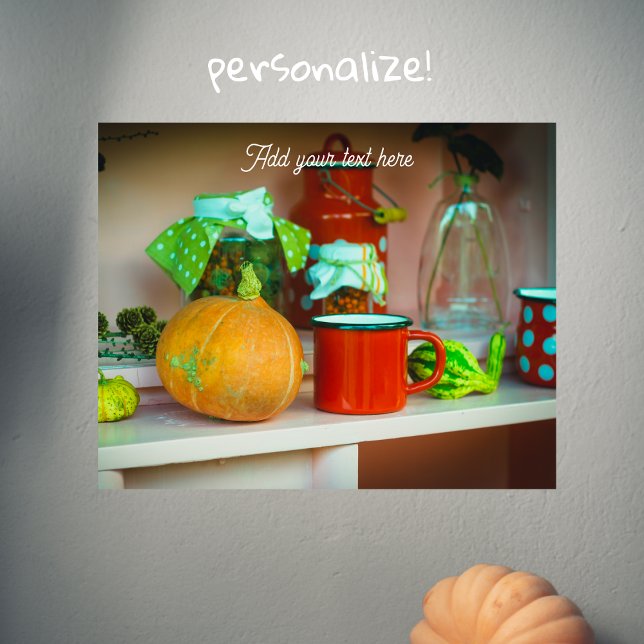 Affiche Rustic Still Life avec un Citrouille et une Mug Ro (Créateur téléchargé)