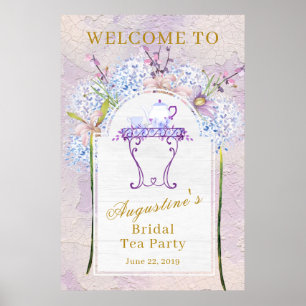 Affiche Rustic Wildflower Bridal Tea Welcome