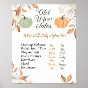 Affiche Rustique Citrouille Old Wives contes Commission de