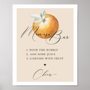 Affiche Rustique Citrus Orange, barre Maman-Osa