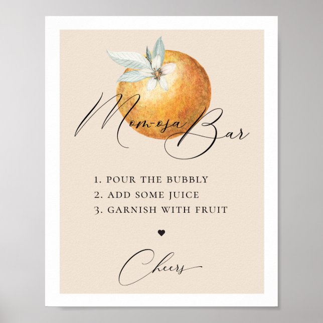 Affiche Rustique Citrus Orange, barre Maman-Osa (Devant)